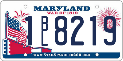 MD license plate 1BL8219