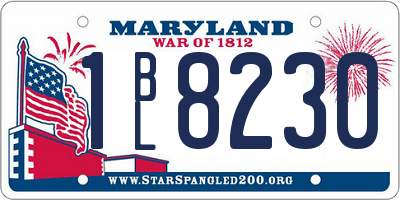 MD license plate 1BL8230