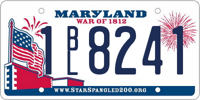 MD license plate 1BL8241