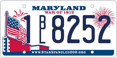 MD license plate 1BL8252