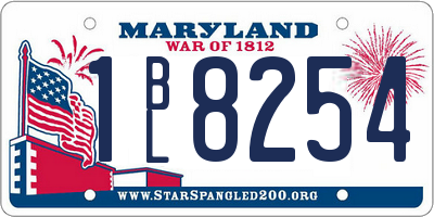 MD license plate 1BL8254