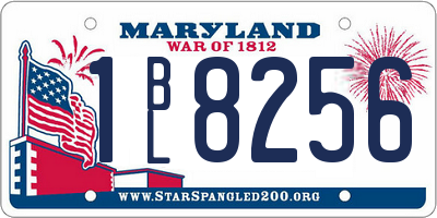 MD license plate 1BL8256