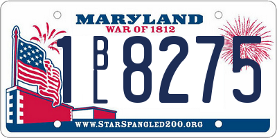 MD license plate 1BL8275