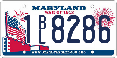 MD license plate 1BL8286