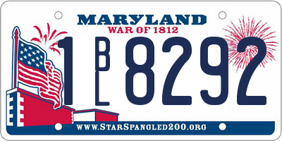 MD license plate 1BL8292