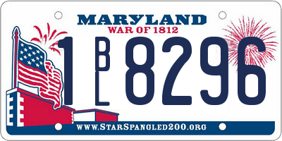 MD license plate 1BL8296