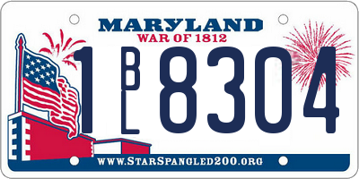 MD license plate 1BL8304