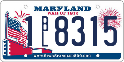 MD license plate 1BL8315