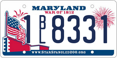 MD license plate 1BL8331