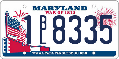 MD license plate 1BL8335