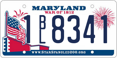 MD license plate 1BL8341