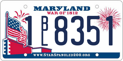 MD license plate 1BL8351