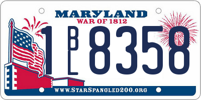 MD license plate 1BL8358