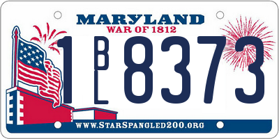 MD license plate 1BL8373
