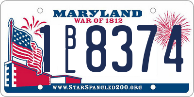 MD license plate 1BL8374