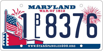 MD license plate 1BL8376