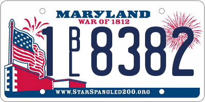 MD license plate 1BL8382