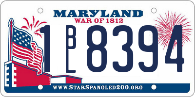 MD license plate 1BL8394