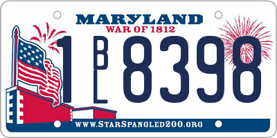 MD license plate 1BL8398