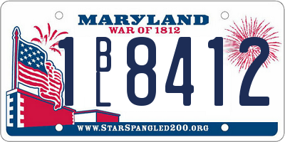 MD license plate 1BL8412