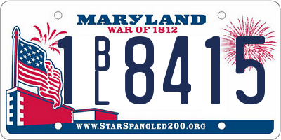 MD license plate 1BL8415