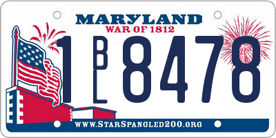 MD license plate 1BL8478