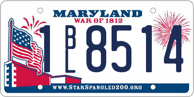 MD license plate 1BL8514
