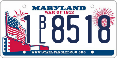 MD license plate 1BL8518