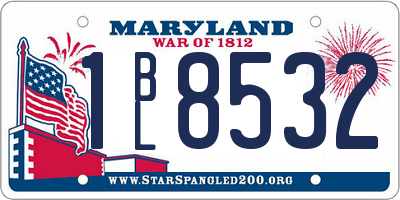 MD license plate 1BL8532