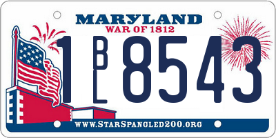 MD license plate 1BL8543