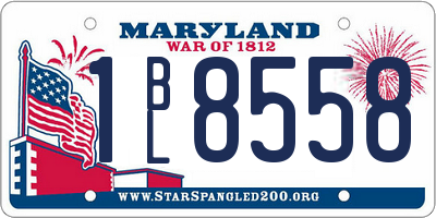 MD license plate 1BL8558