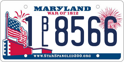 MD license plate 1BL8566