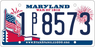 MD license plate 1BL8573