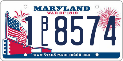 MD license plate 1BL8574