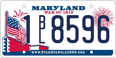 MD license plate 1BL8596