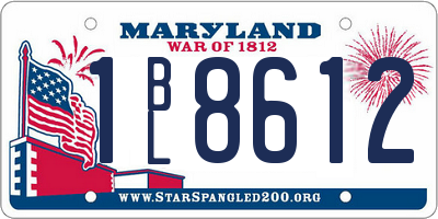 MD license plate 1BL8612