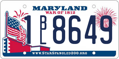MD license plate 1BL8649