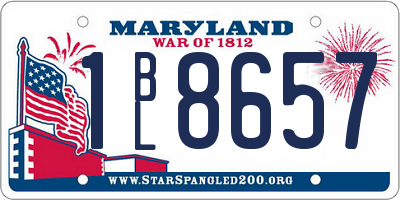 MD license plate 1BL8657