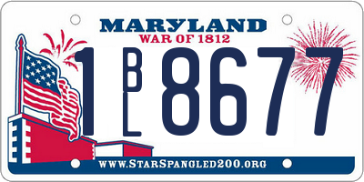 MD license plate 1BL8677