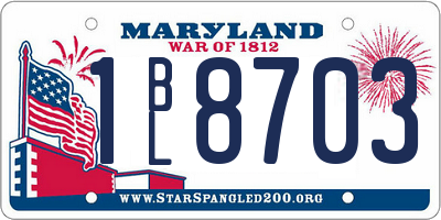MD license plate 1BL8703