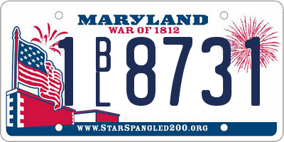 MD license plate 1BL8731
