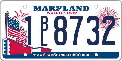 MD license plate 1BL8732
