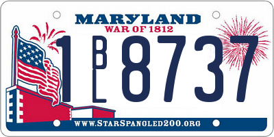 MD license plate 1BL8737