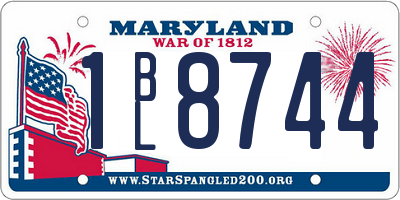 MD license plate 1BL8744