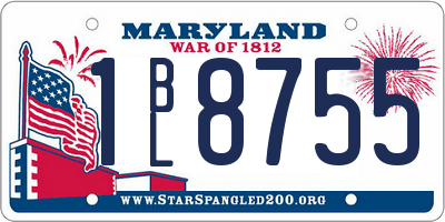 MD license plate 1BL8755