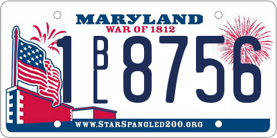 MD license plate 1BL8756