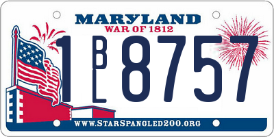 MD license plate 1BL8757