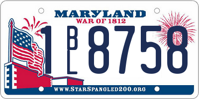 MD license plate 1BL8758