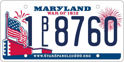 MD license plate 1BL8760