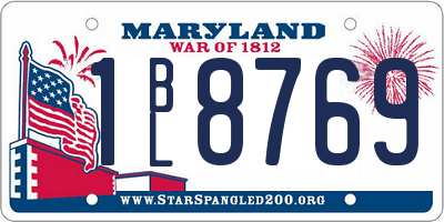 MD license plate 1BL8769